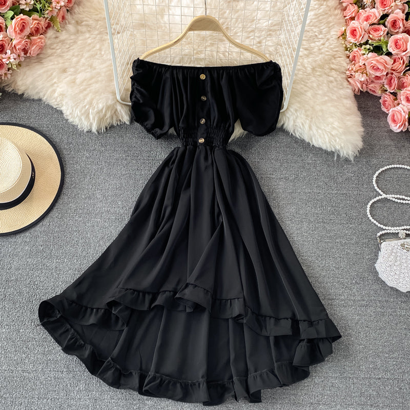 Cute A line high low dress fashion dress HZ1023