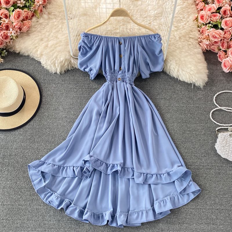 Cute A line high low dress fashion dress HZ1023