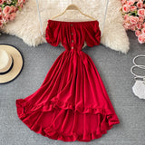 Cute A line high low dress fashion dress HZ1023