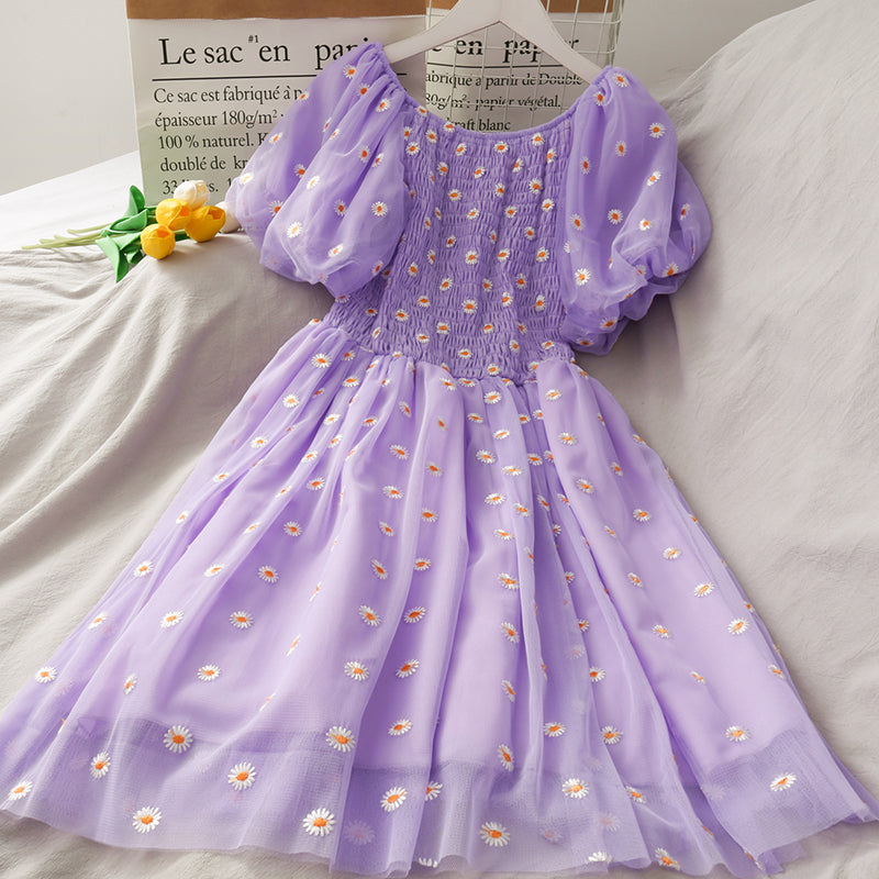 Cute A line little daisy dress HZ1023