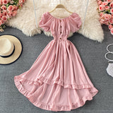 Cute A line high low dress fashion dress HZ1023