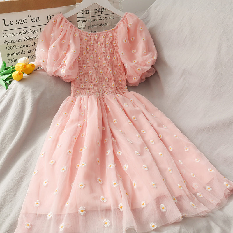Cute A line little daisy dress HZ1023
