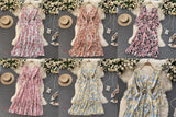Cute v neck floral dress A line fashion dress HZ1023