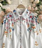 Stylish floral dress long sleeve dress HZ1023