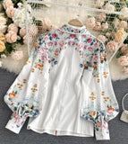 Stylish floral dress long sleeve dress HZ1023