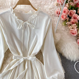 High quality A line long sleeve dress fashion dress HZ1023