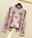 Cute round neck long sleeve sweater HZ1023