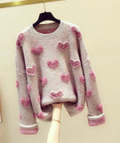 Cute round neck long sleeve sweater HZ1023