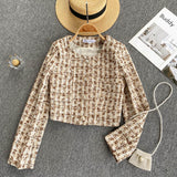 Retro small fragrance coat short top HZ1023