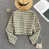 Retro small fragrance coat short top HZ1023