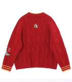 Loose, lazy, kiddie planet embroidered sweater HZ1023