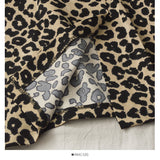 Hong Kong retro leopard print medium length high waist split one-step skirt HZ1023