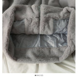 Korean loose and thin large pocket hooded Plush warm coat for women HZ1023