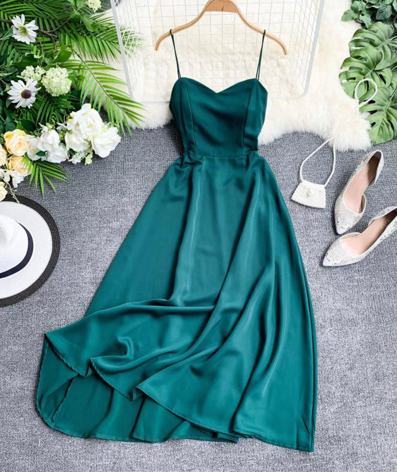 Cute A line chiffon backless dress fashion girl dress HZ1023
