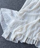 Simple white A line dress fashion girl dress HZ1023