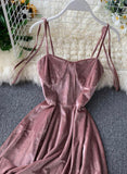 Cute A line velvet short dress women's dress HZ1023