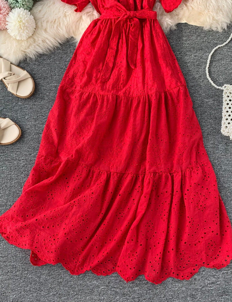 Lovely cutout short sleeve dress HZ1023