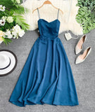 Cute A line chiffon backless dress fashion girl dress HZ1023