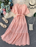 Lovely cutout short sleeve dress HZ1023