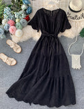 Lovely cutout short sleeve dress HZ1023