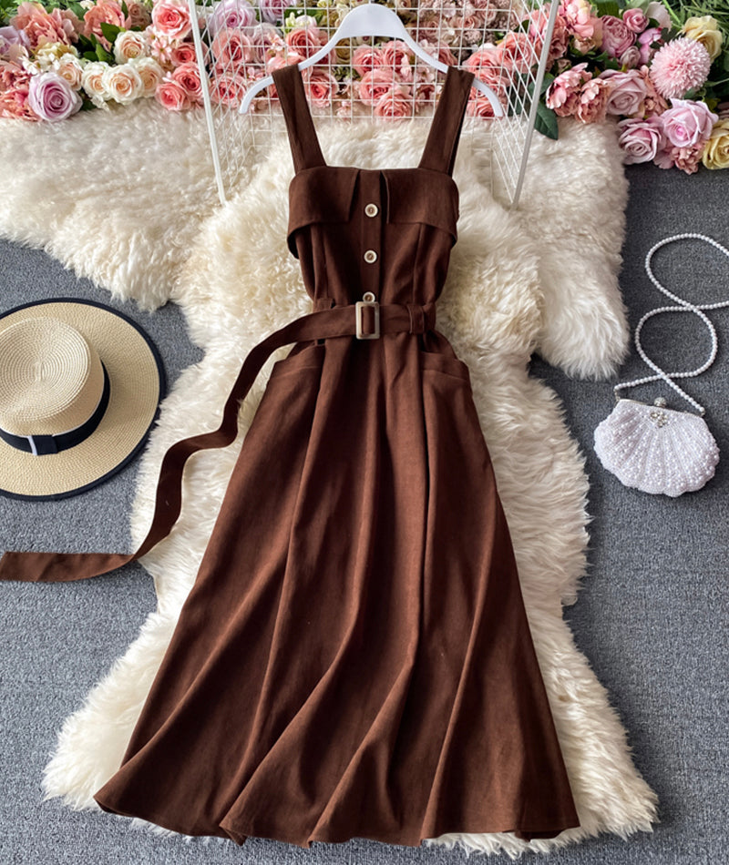 Lovely A line corduroy dress HZ1023