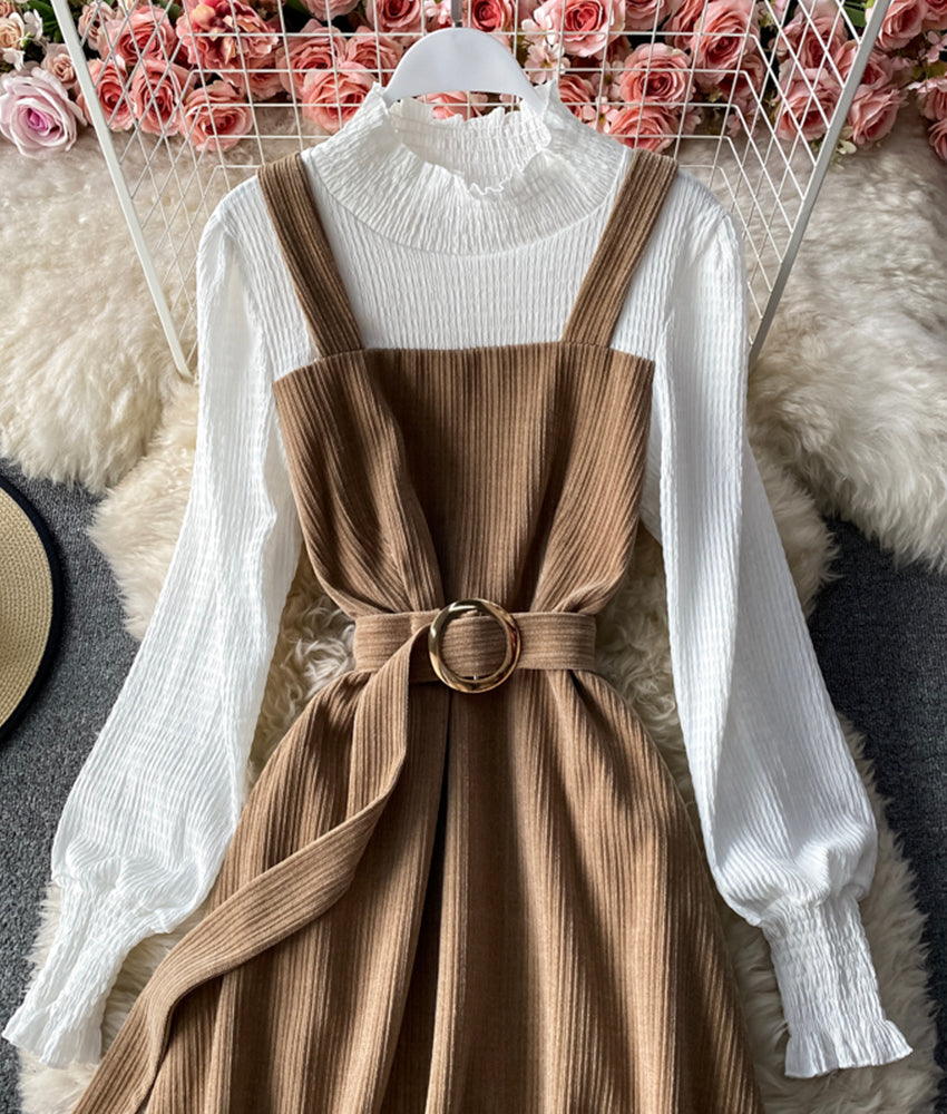 A line patchwork dress HZ1023