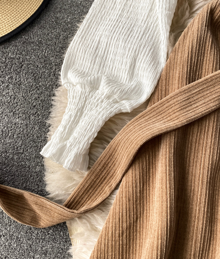 A line patchwork dress HZ1023