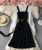 A line patchwork dress HZ1023