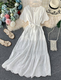 Lovely cutout short sleeve dress HZ1023