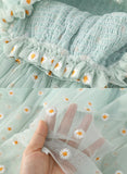 Cute A line daisy flower dress girl summer dress HZ1023