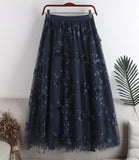Cute A line tulle applique skirt HZ1023