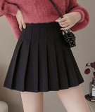 Stylish A line short skirt woolen cloth pleated skirt HZ1023