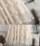 Cute A line tulle applique skirt HZ1023
