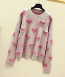Cute round neck long sleeve sweater HZ1023