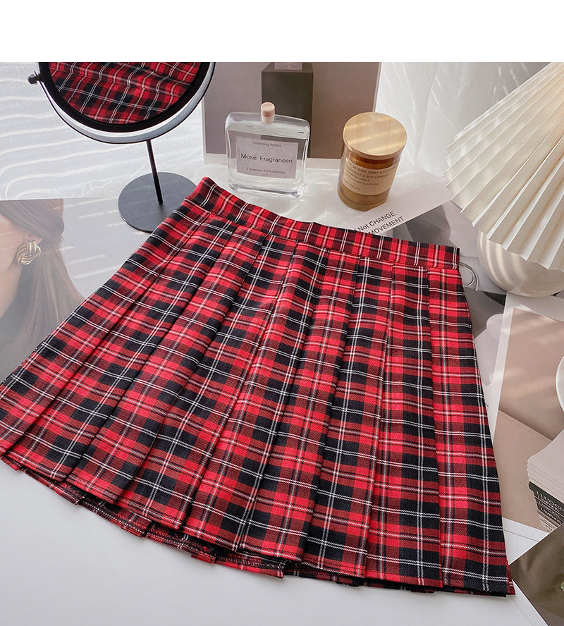 Age reducing retro versatile pleated skirt HZ1023
