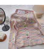 Korean slim warm long sleeve V-Neck Sweater Coat HZ1023