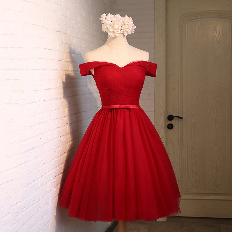 Beautiful A-line tulle sweetheart neck short prom dress,party dresses HZ1023