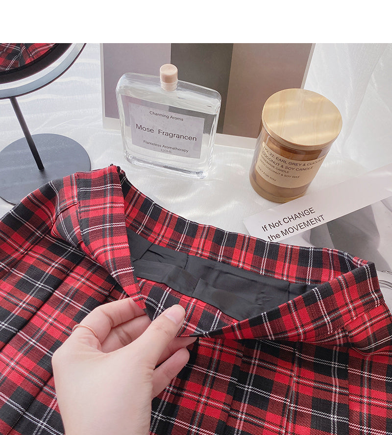 Age reducing retro versatile pleated skirt HZ1023