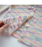 Korean slim warm long sleeve V-Neck Sweater Coat HZ1023