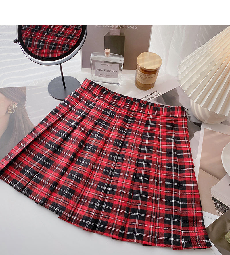 Age reducing retro versatile pleated skirt HZ1023