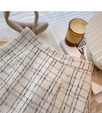 Plaid Design A-line skirt ruffled fishtail high waist skirt HZ1023