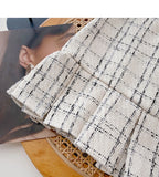 Plaid Design A-line skirt ruffled fishtail high waist skirt HZ1023