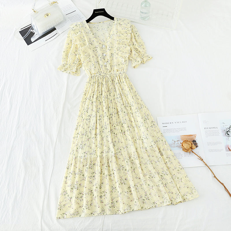 The new waist is slim, and the long skirt fairy is super fairy HZ1023