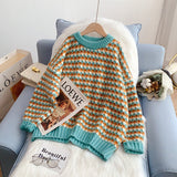 Lazy wind coarse wool sweater outer coat HZ1023