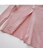 Candy V-neck one button cardigan versatile long sleeve short top HZ1023