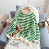 Lazy wind coarse wool sweater outer coat HZ1023