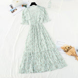 The new waist is slim, and the long skirt fairy is super fairy HZ1023