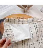 Plaid Design A-line skirt ruffled fishtail high waist skirt HZ1023