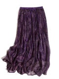 floral romantic skirt,purple silk skirt HZ1023
