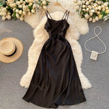 Cute Satin Short A Line Dress Fashion Dress HZ1023